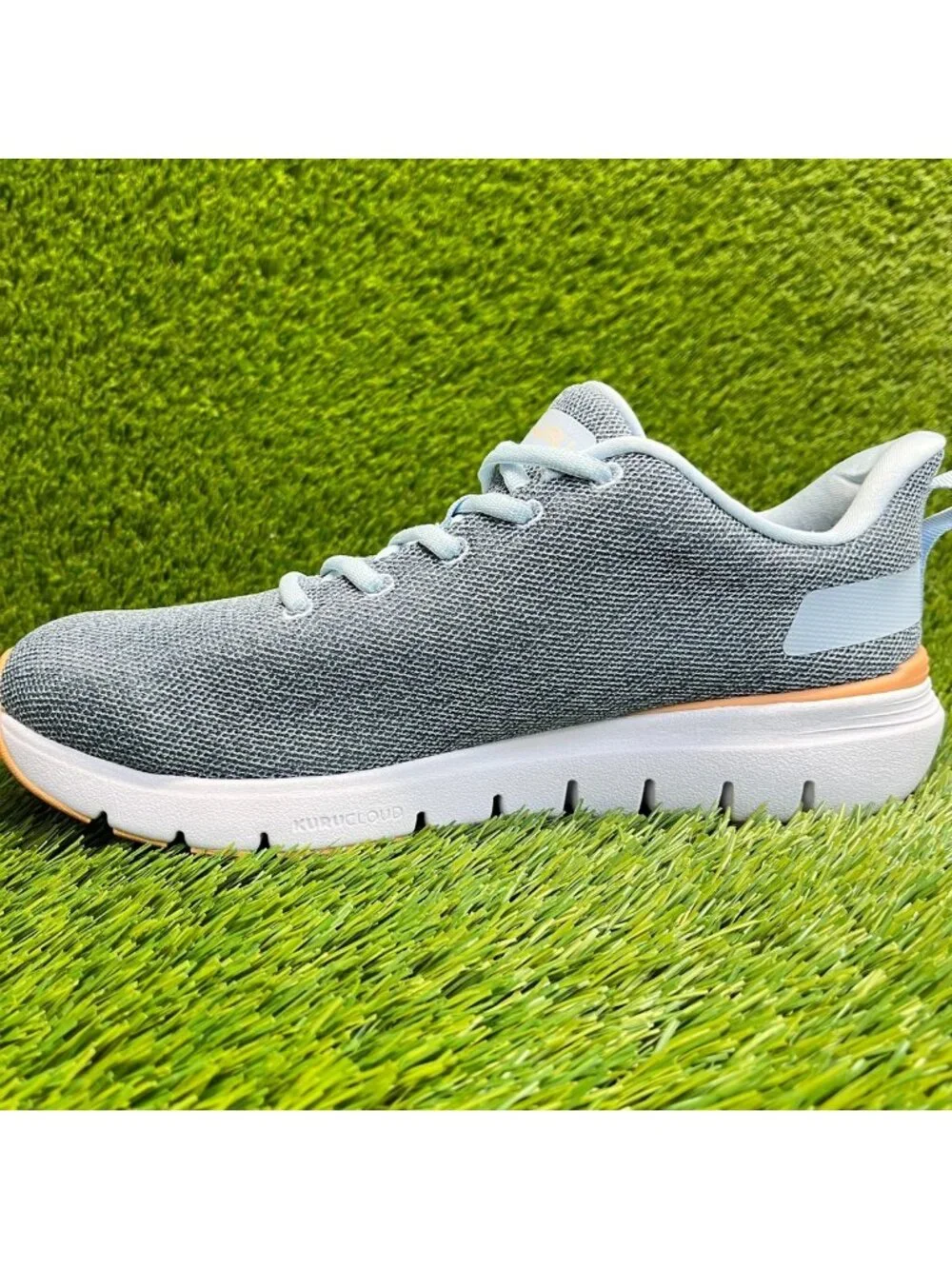 Kuru Flex Via Womens Size 10.5 Blue White Orange Athletic Running Shoes Sneakers